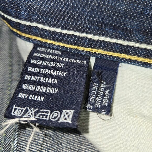 Y2K Tommy Hilfiger dark-wash straight-leg jeans European style 33/34 - Picture 12 of 13